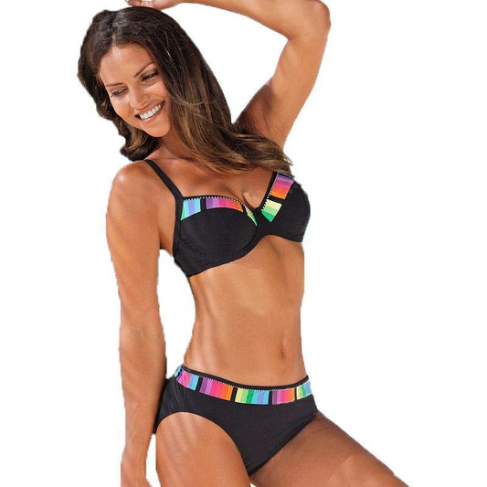 Sexy Summer Beach Bikini Swiming Suits-Women Swimwear-Black-S-Free Shipping Leatheretro