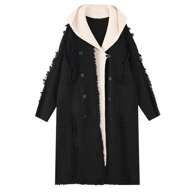 Fashion Tassels Long Sleeves Knitted Tops-Coats & Jackets-Black-One Size-Free Shipping Leatheretro
