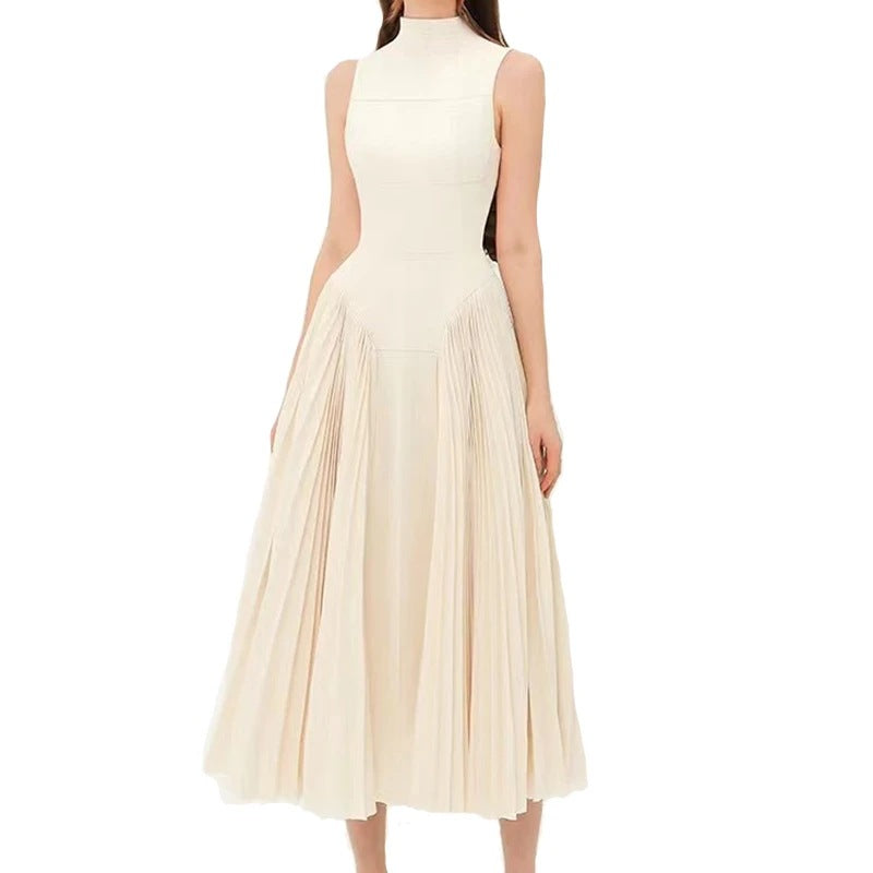 Elegant High Neck Sleeveless A Line Dresses-Dresses-The same as picture-S-Free Shipping Leatheretro