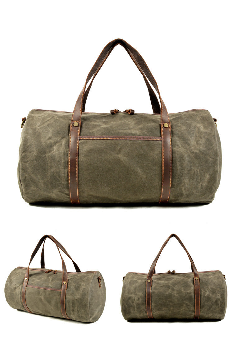 Vintage Foldable Large Storage Canvas Outdoor Duffle Bags 9824-Duffel Bags-Khaki-Free Shipping Leatheretro