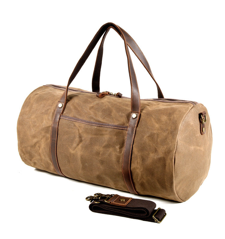 Vintage Foldable Large Storage Canvas Outdoor Duffle Bags 9824-Duffel Bags-Khaki-Free Shipping Leatheretro
