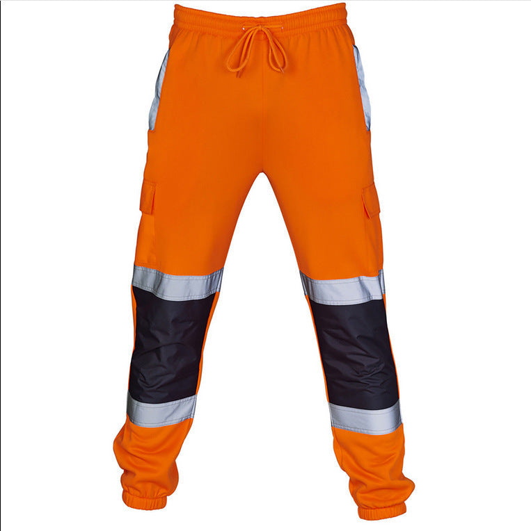 Fashion Silver Reflective Uniform Pants-Pants-Orange-S-Free Shipping Leatheretro