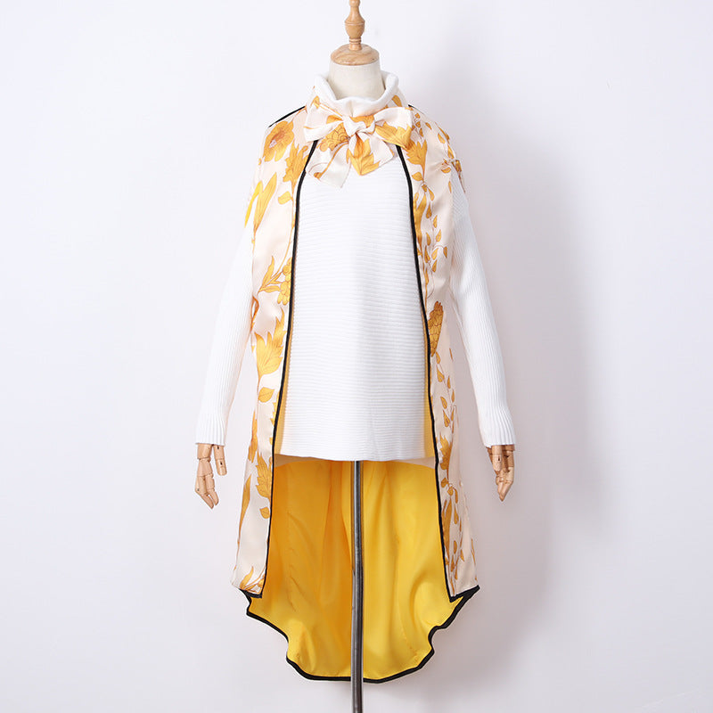 Casual Butterfly Knot Women Capes-Tops-Yellow-S-Free Shipping Leatheretro