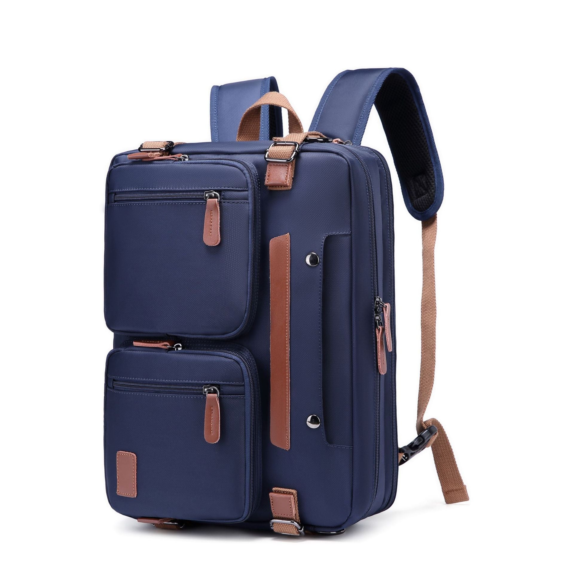 Multi Functional Waterproof Business Backpack for Men 10001-Backpacks-Nylon-Blue-15.6-Free Shipping Leatheretro
