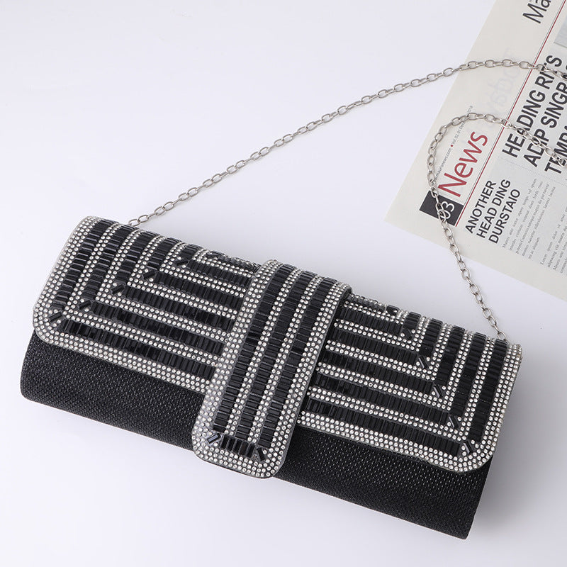 Fashion Shoulder Evening Clutches-Handbags-Silver-Free Shipping Leatheretro