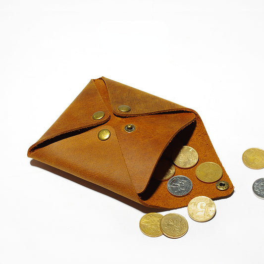 Vintage Cute Leather Coin Changes Bags T820-Business Card Cases-Green-Free Shipping Leatheretro
