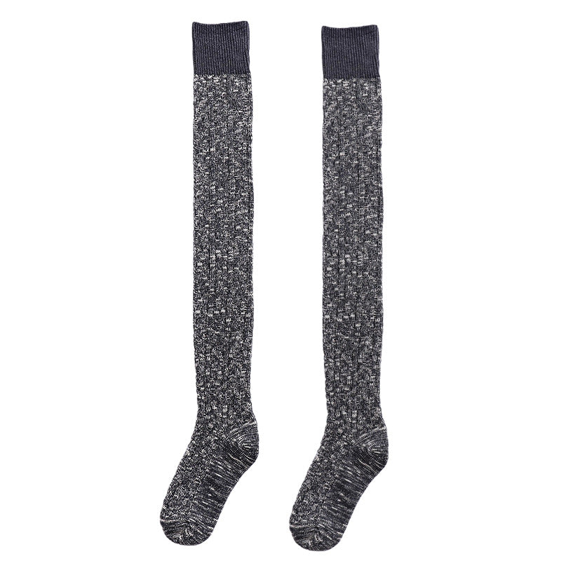 77 cm Knitted Long Socks for Women-socks-Gray-One Size-Free Shipping Leatheretro