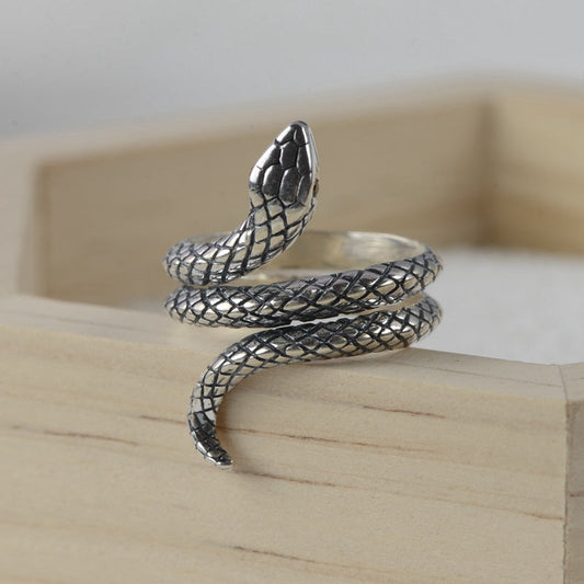 Vintage Fashion Snake Design Rings-Earrings-The same as picture-Open-end-Free Shipping Leatheretro