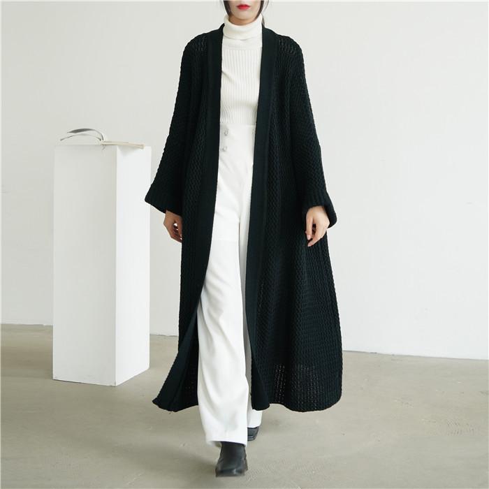 Plus Sizes Loose Knitting Women Overcoat-Women Outerwear-White-One Size-Free Shipping Leatheretro