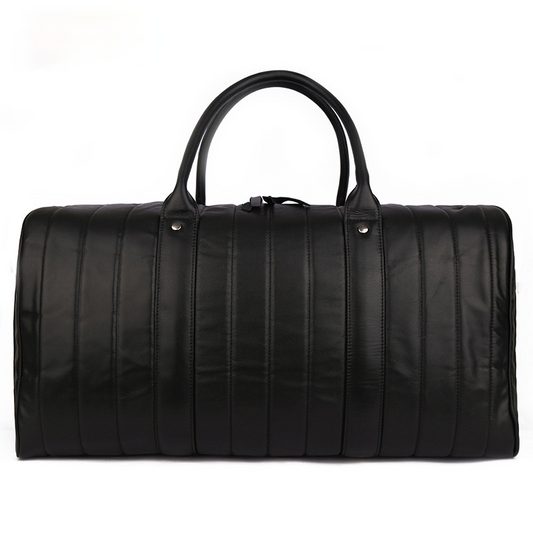 Black Large Storage Leather Travel Bag J6530-Leather Duffle Bags-Black-Free Shipping Leatheretro