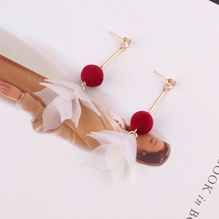 Fashion Petal Designed Acrylic Women Earrings-Earrings-F-Free Shipping Leatheretro