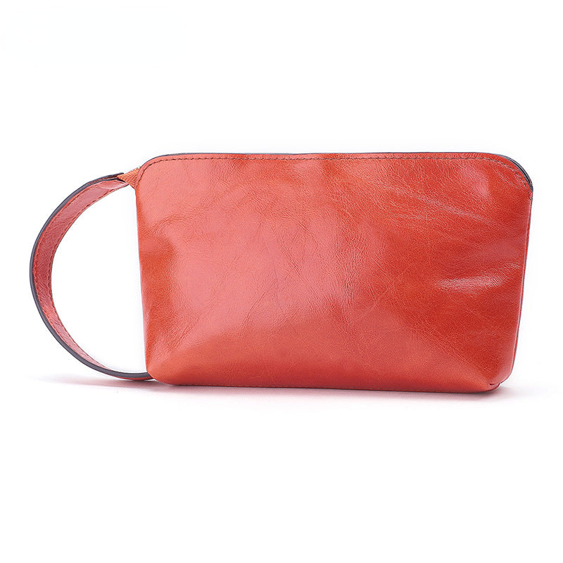 Fashion Leather Storage Bag Cellphone Bag 9380-Handbags, Wallets & Cases-Orange-Free Shipping Leatheretro