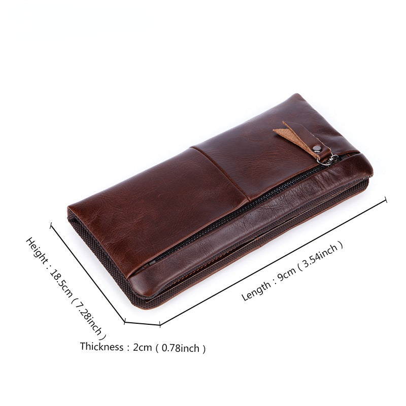 Vintage Business Leather Wallets&purse for Men 9029-Handbags, Wallets & Cases-Black-Free Shipping Leatheretro