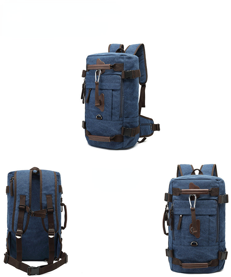 Multifunctional 3 In 1 Water Resistent Canvas Bags for Outdoor Y915-Backpacks-Blue-Free Shipping Leatheretro