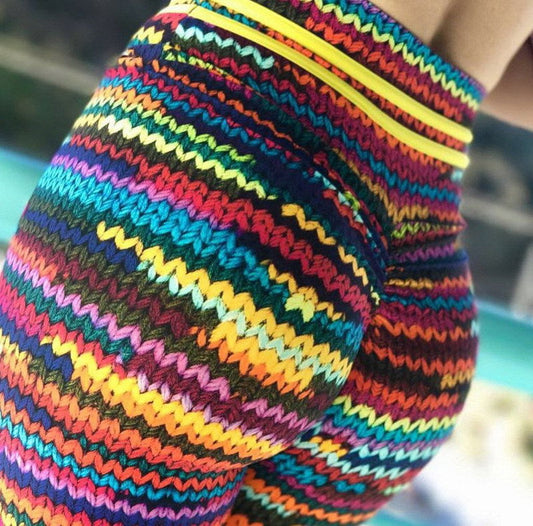 Fashion Colorful Printed Yoga Pants-Leggings-Colorful-S-Free Shipping Leatheretro