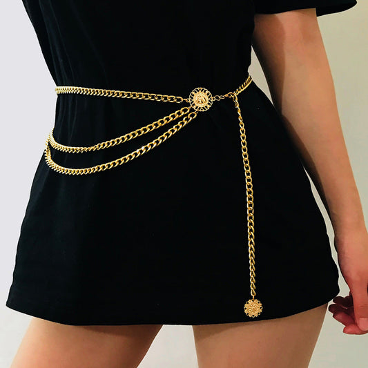 Fashion Alloy Waist Chains for Women-waist chain-Golden-Free Shipping Leatheretro