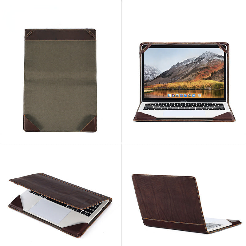 13.3" Mackbook Pro/air Leather Computer Protect Case 2117-laptop case-Coffee-Free Shipping Leatheretro
