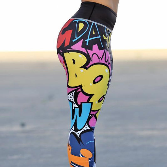 Cartoon Little Monsters High Waist Yoga Leggings-Activewear-The same as picture-S-Free Shipping Leatheretro