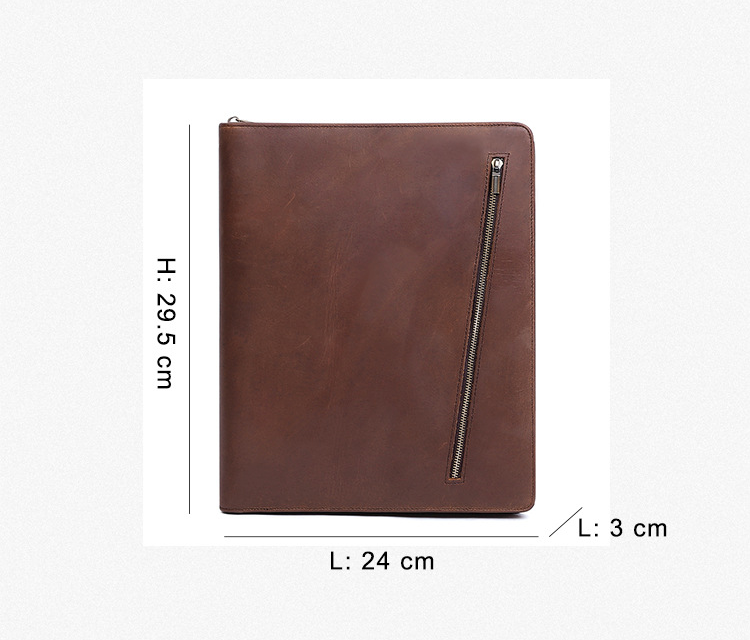 Retro Leather Multi Funcitonal padfolio Case J2110-Brown-Free Shipping Leatheretro