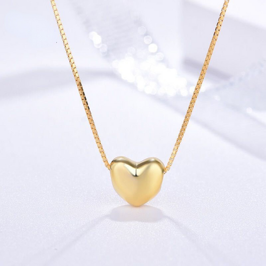 Fashion Sweetheart Shape Sliver Necklace for Women-Necklaces-Golden Color-Free Shipping Leatheretro