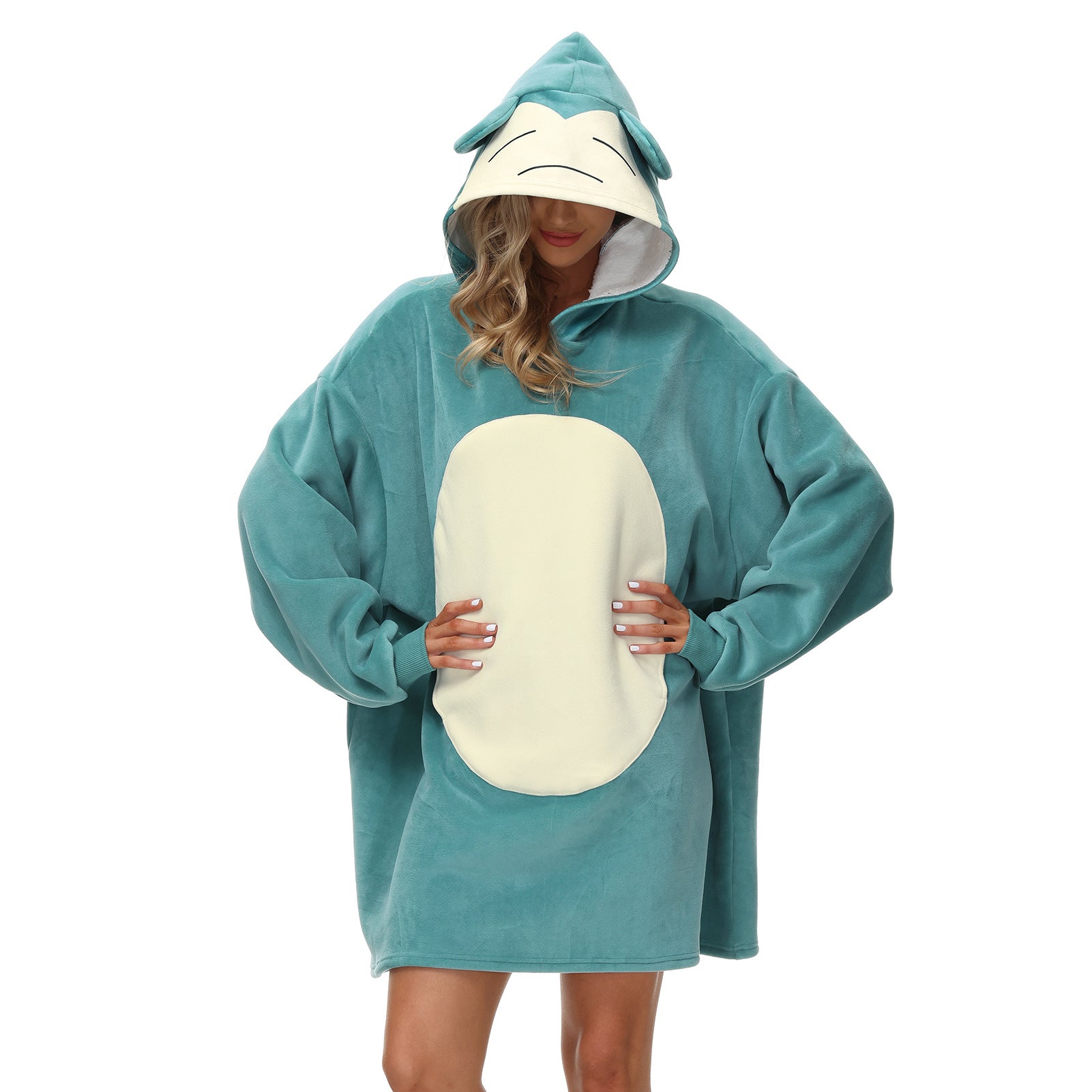 Rainbow Print Winter Warm Hoodies Wearable Sleepwear Blanket-Blankets-BWQX001-One Size-Free Shipping Leatheretro