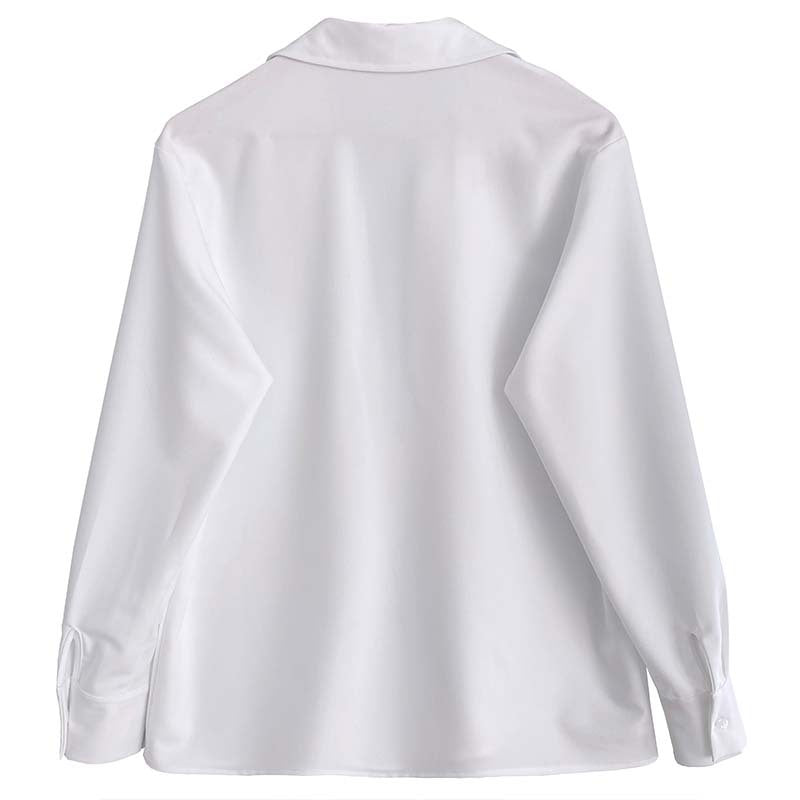 Designed Women Long Sleeves Shirts-Shirts & Tops-White-S-Free Shipping Leatheretro
