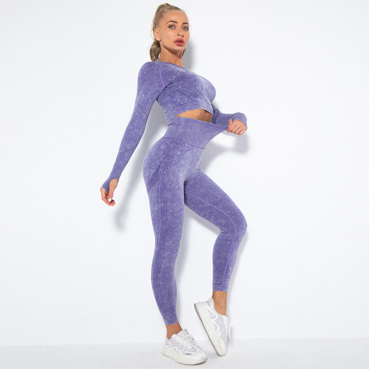 Sexy Simple Style Running Sports Suits-Suits-Purple-S-Free Shipping Leatheretro