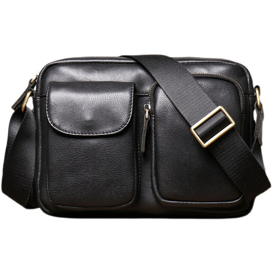 Calf Leather Bags for Men 108-Handbags, Wallets & Cases-Black-Free Shipping Leatheretro