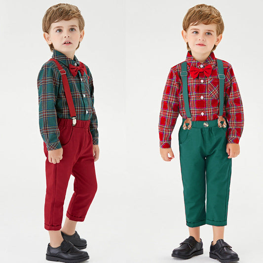 Boys' Christmas Suits-Suits-A-70CM-Free Shipping Leatheretro