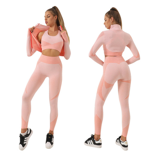 Sexy Body Buidling Sporting 3pcs Suits for Women-Exercise & Fitness-Army Green-S-Free Shipping Leatheretro