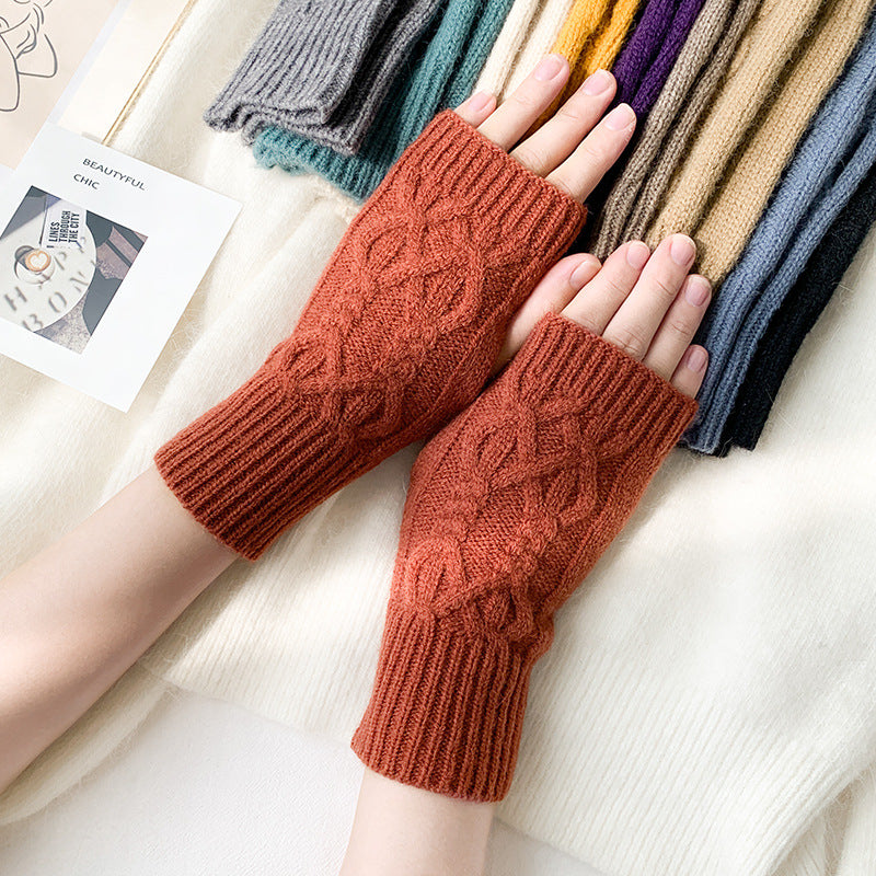 2 pairs/Set Winter Warm Knitted Gloves-Gloves & Mittens-Red-One Size-Free Shipping Leatheretro