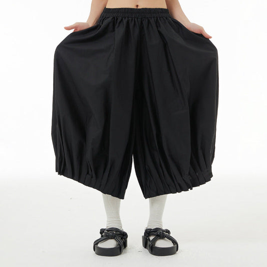 Designed Summer Plus Sizes Cropped Pants-Pants-Black-One Size-Free Shipping Leatheretro