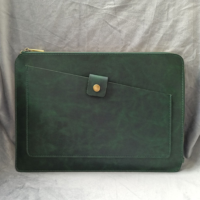 Leather Laptop Cases Bag for Mac S104-Camera Bags & Cases-Green-11.6air-Free Shipping Leatheretro