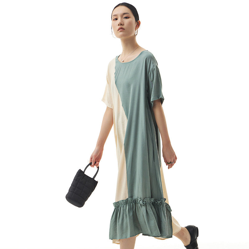 Casual Plus Sizes Irregular Dresses-Dresses-Green-One Size-Free Shipping Leatheretro