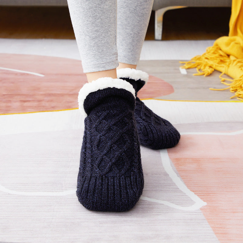 Warm Thicken Fleece Homewear Socks for Men&Women-Socks-Black-35-39（24cm）-Free Shipping Leatheretro