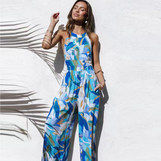 Sexy Summer Beach Loose Jumpsuits-Jumpsuits & Rompers-The same as picture-S-Free Shipping Leatheretro