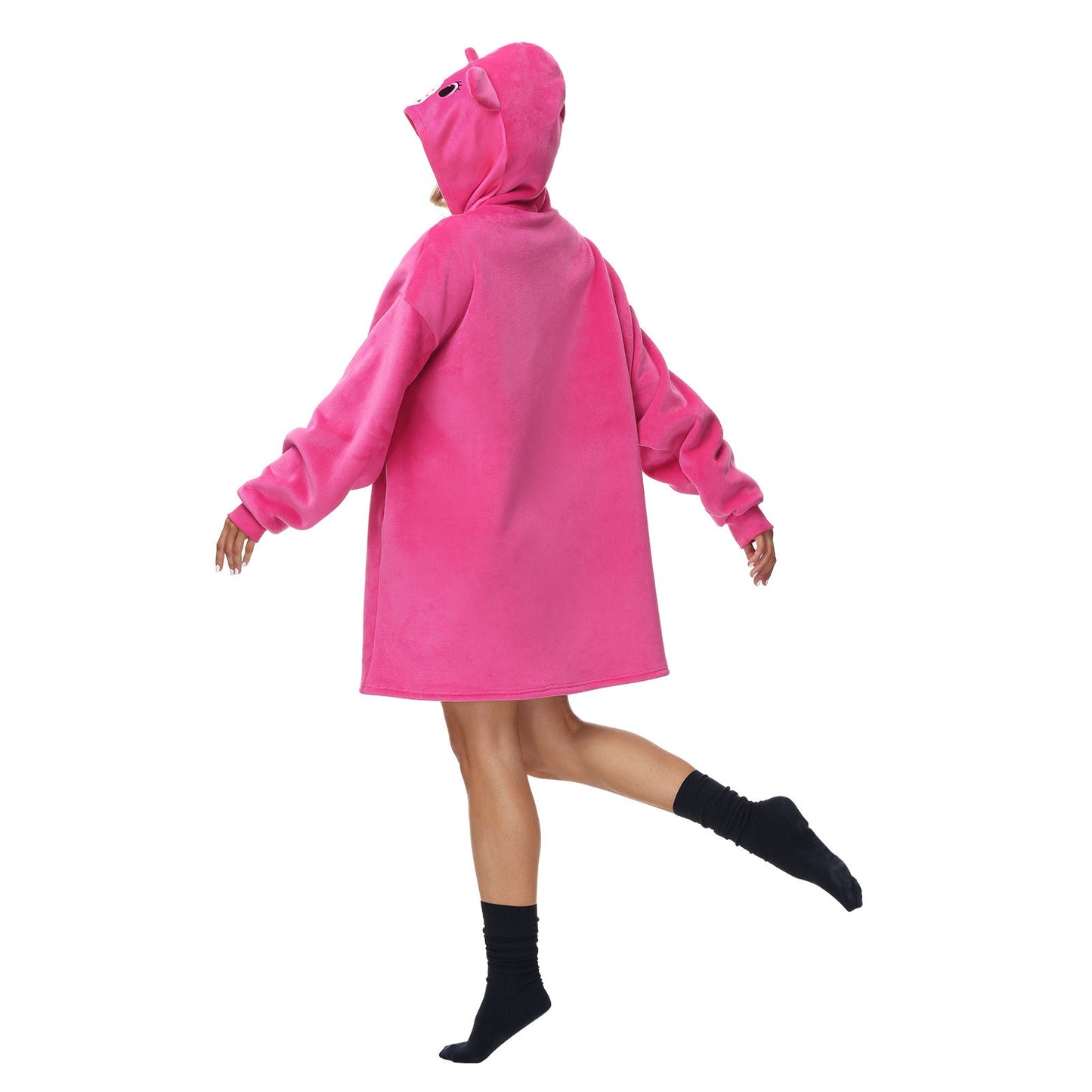 Rainbow Print Winter Warm Hoodies Wearable Sleepwear Blanket-Blankets-BWQN001-One Size-Free Shipping Leatheretro