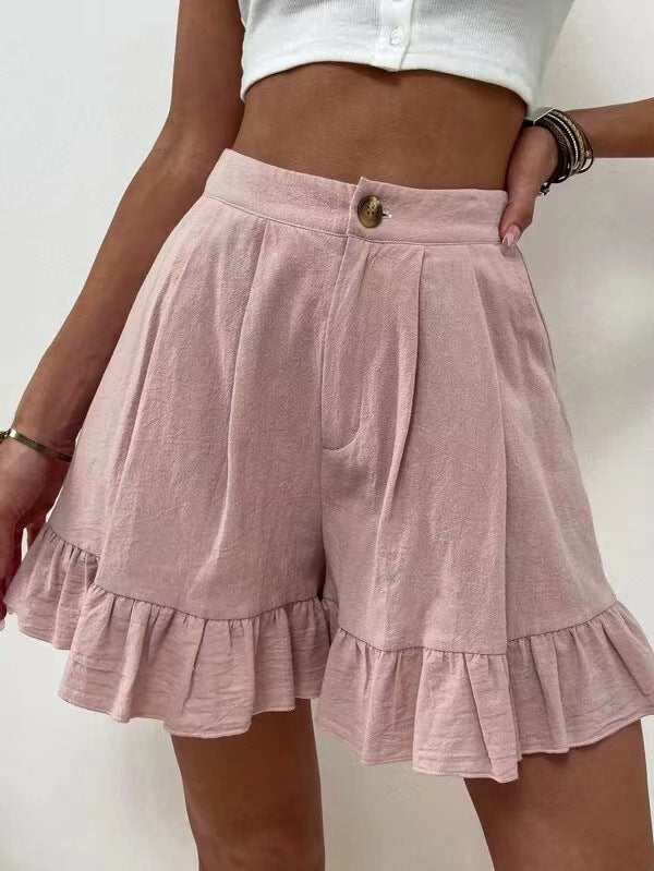 Casual High Waist Summer Short Pants for Women-Shorts-Pink-S-Free Shipping Leatheretro