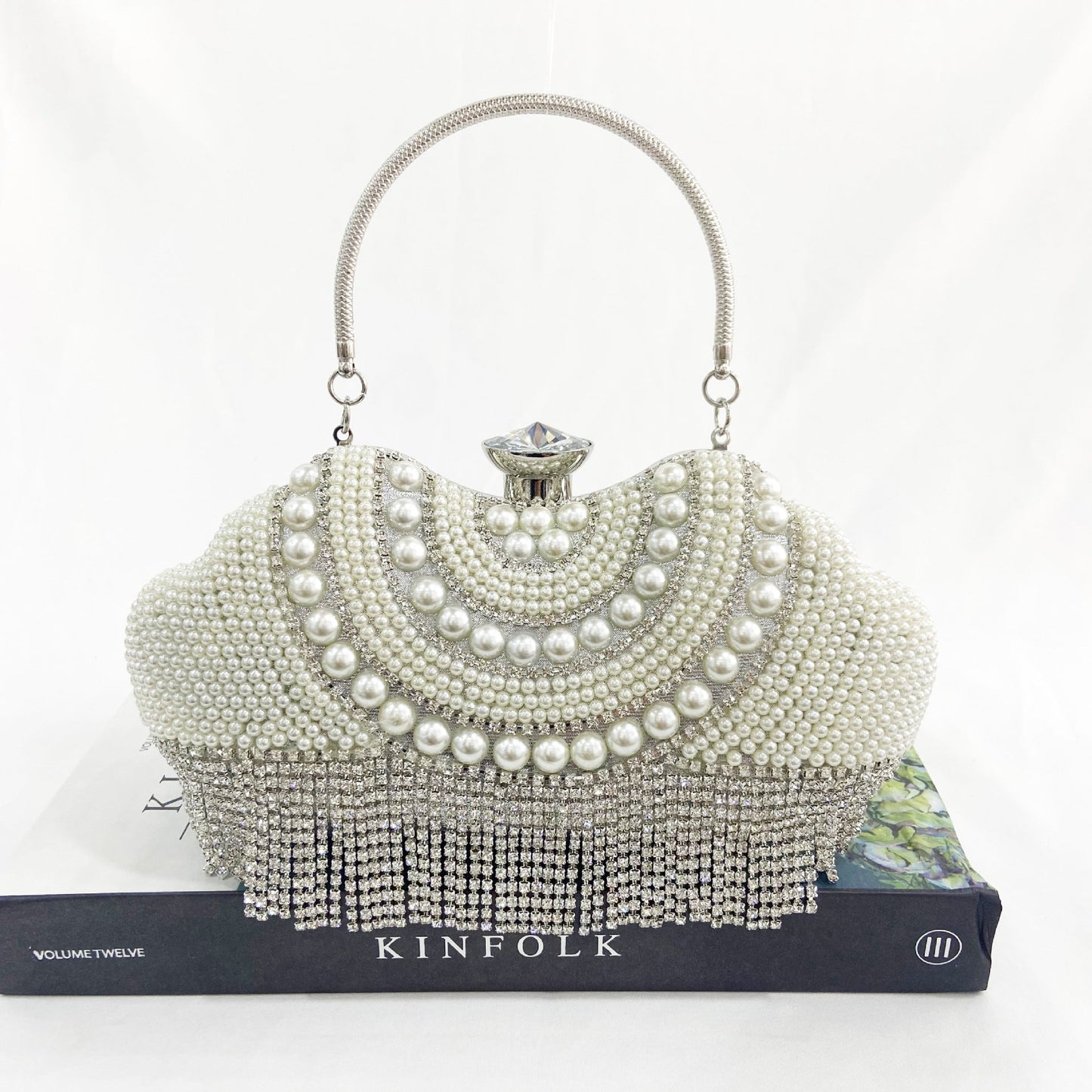 Women Tassels Design Jewelry Wedding Clutch Bags-Gold-Free Shipping Leatheretro