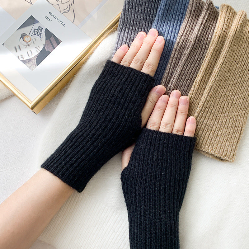 2 pairs/Set Winter Warm Knitted Gloves-Gloves & Mittens-Black-1-One Size-Free Shipping Leatheretro
