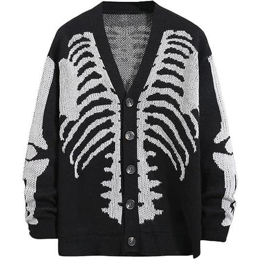 Fashion Halloween Winter Knitted Cardigan Sweaters-Shirts & Tops-Black-S-Free Shipping Leatheretro