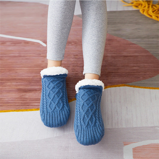 Warm Thicken Fleece Homewear Socks for Men&Women-Socks-Blue-35-39（24cm）-Free Shipping Leatheretro