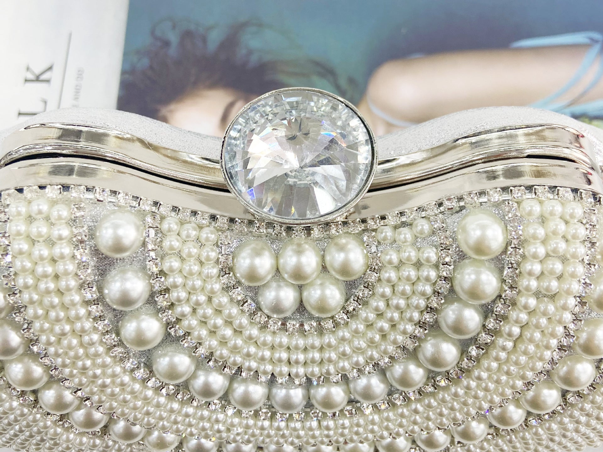 Women Tassels Design Jewelry Wedding Clutch Bags-Gold-Free Shipping Leatheretro