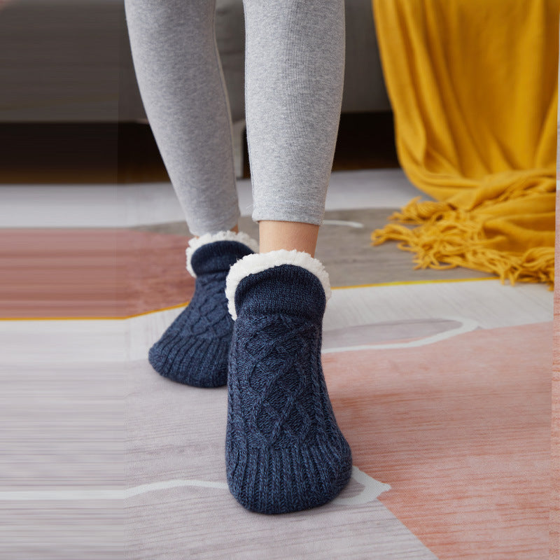 Warm Thicken Fleece Homewear Socks for Men&Women-Socks-Navy Blue-35-39（24cm）-Free Shipping Leatheretro