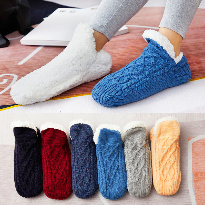 Warm Thicken Fleece Homewear Socks for Men&Women-Socks-Blue-35-39（24cm）-Free Shipping Leatheretro