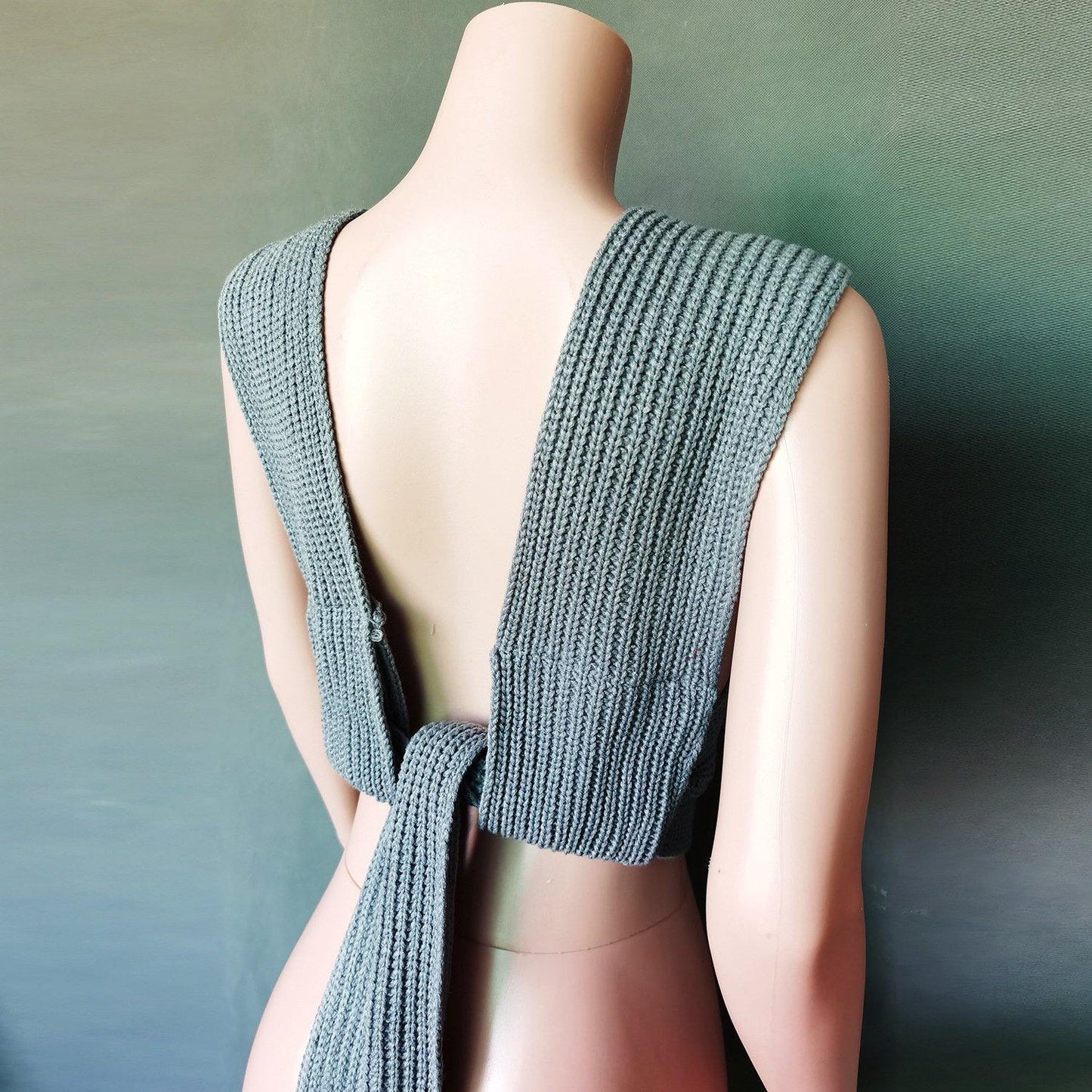 DIY Knitting Bangdage Tops-Crop Tops-White-One Size-Free Shipping Leatheretro