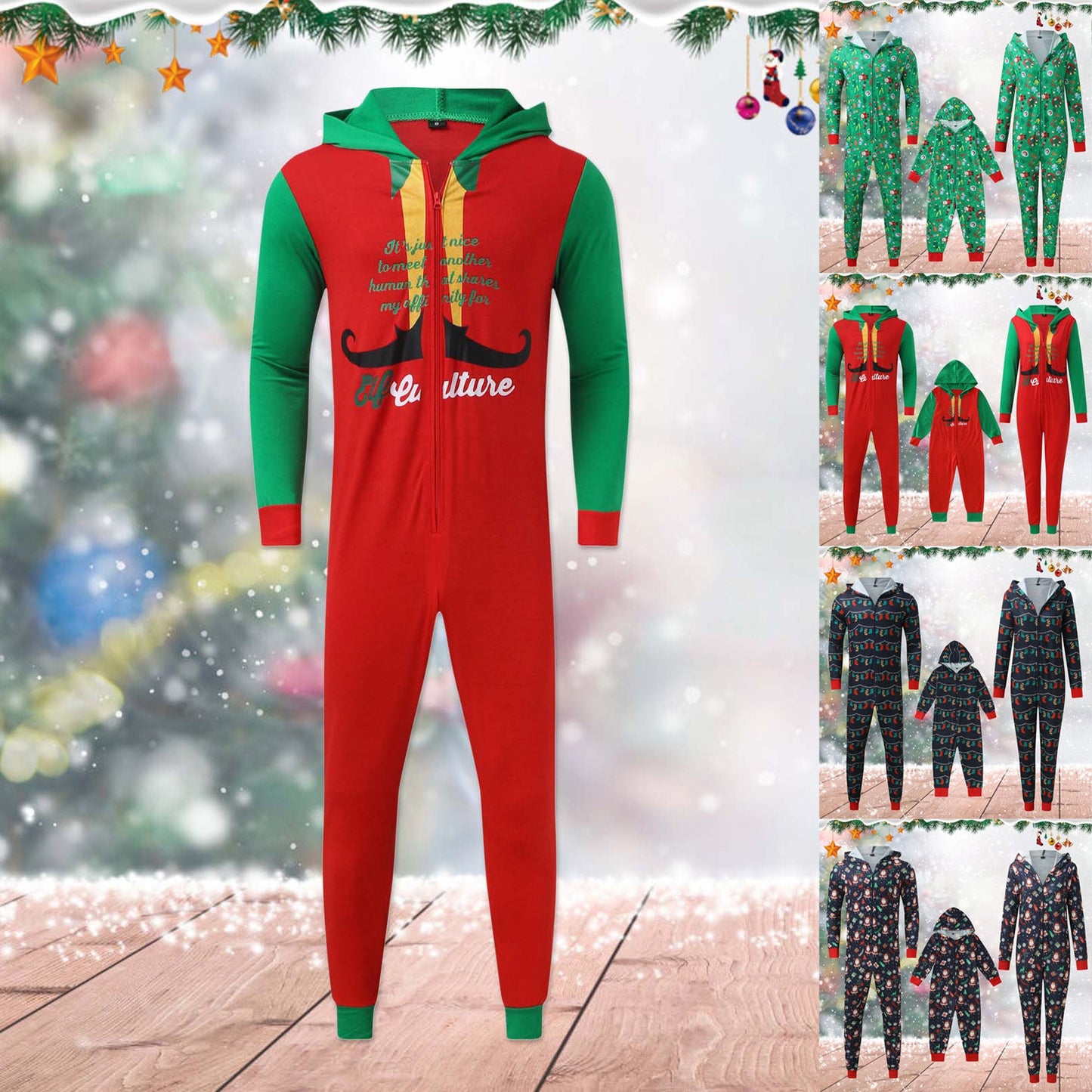 Fashion Adult and Kids Christmas Suits-Suits-Red-Miss-S-Free Shipping Leatheretro
