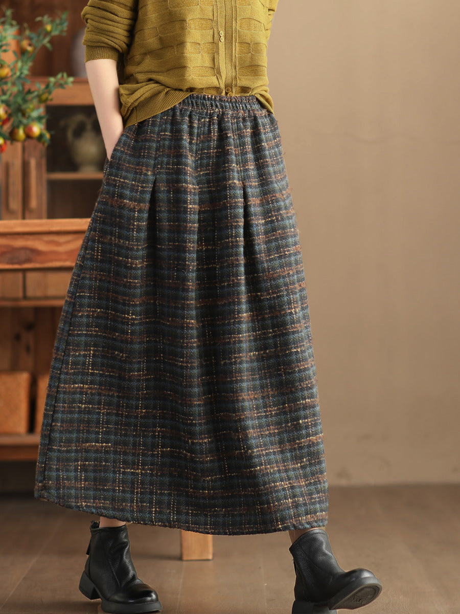 Vintage Thicken A Line Skirts-Skirts-Coffee-One Size-Free Shipping Leatheretro