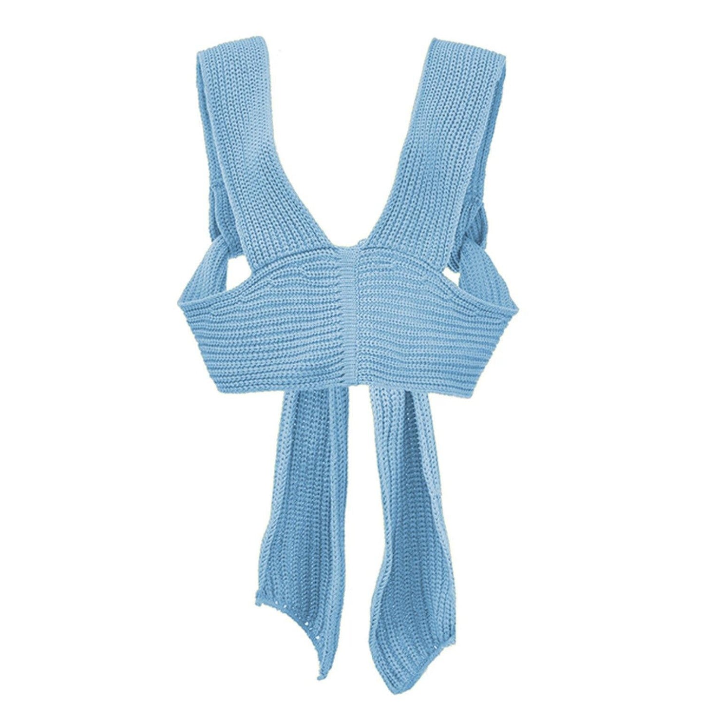 DIY Knitting Bangdage Tops-Crop Tops-Blue-One Size-Free Shipping Leatheretro