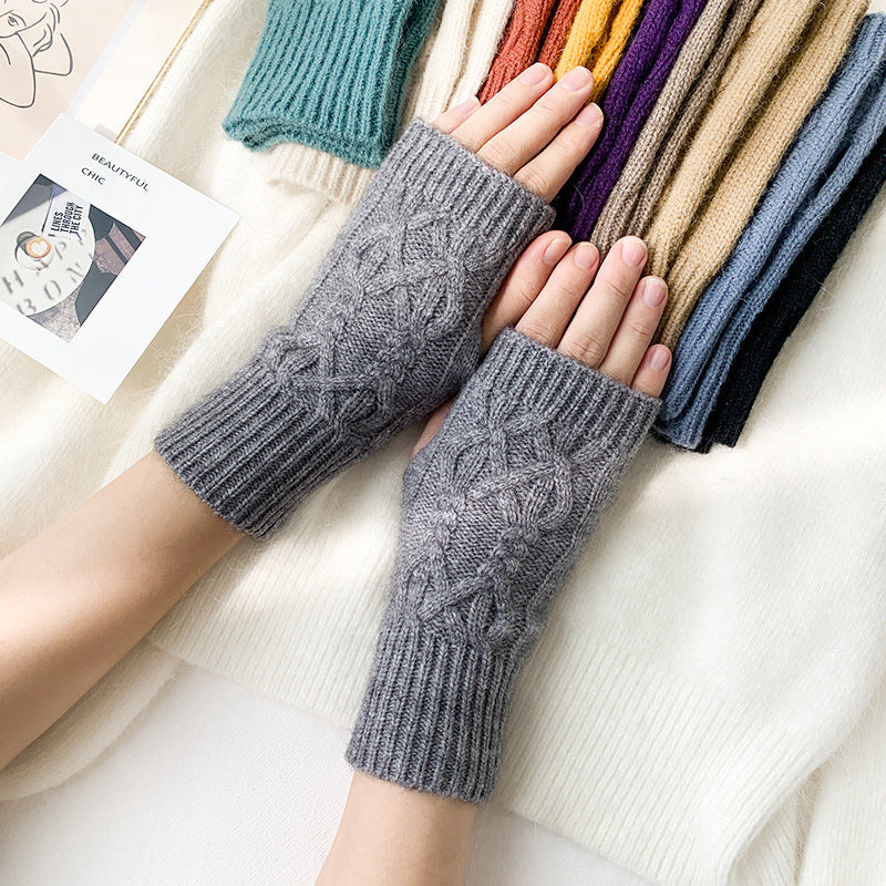 2 pairs/Set Winter Warm Knitted Gloves-Gloves & Mittens-Gray-One Size-Free Shipping Leatheretro